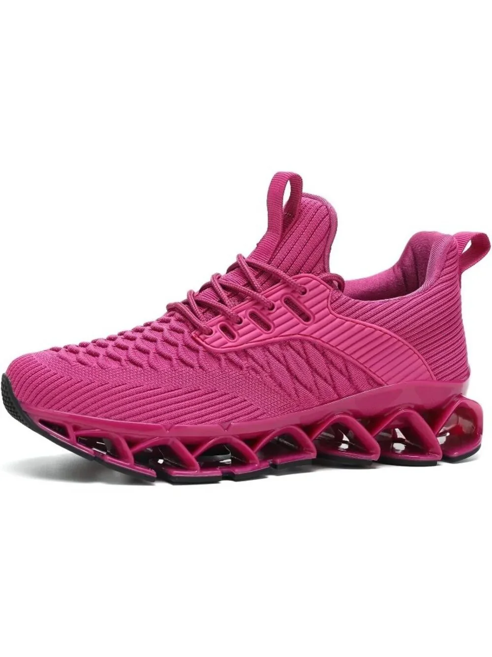 Womens Bright Purple Blade Mesh Comfort Non Slip Athletic Slip on Sneaker Shoes